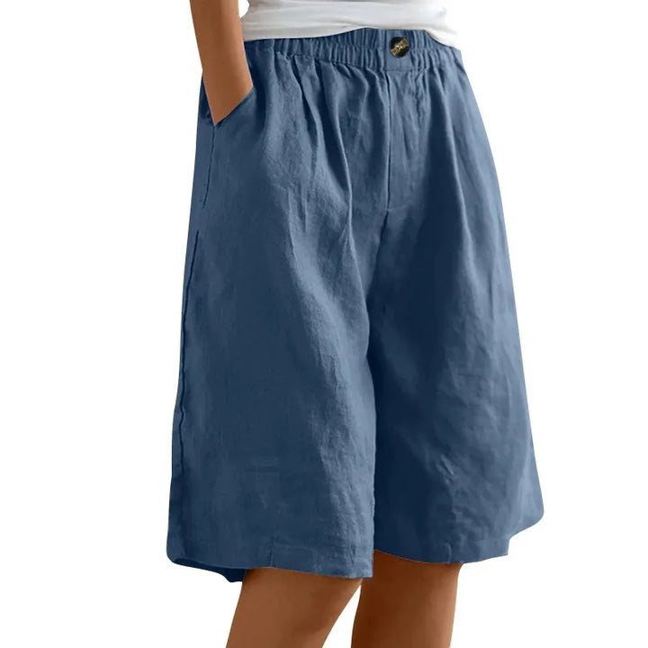 Sabine | Lässige Leinen-Shorts mit weitem Bein