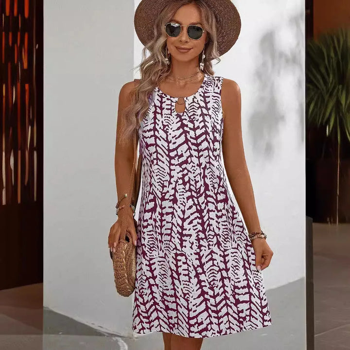 Paisley | Ärmelloses Sommerkleid mit Blumenmuster