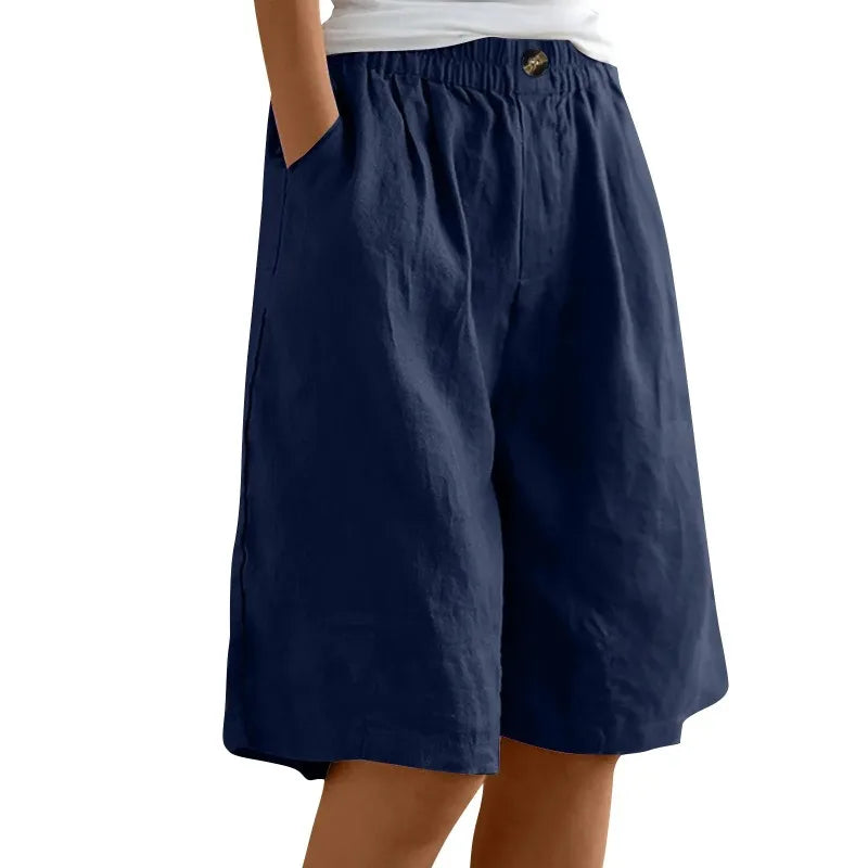 Sabine | Lässige Leinen-Shorts mit weitem Bein