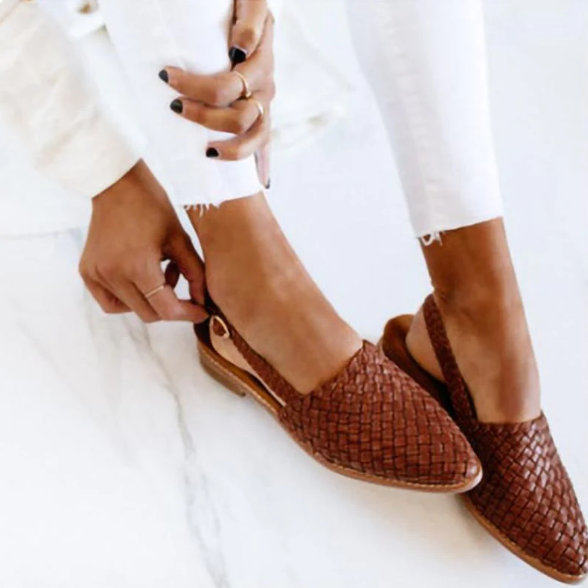 Lucienne | Geflochtene Slingback-Freizeitschuhe