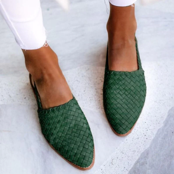 Lucienne | Geflochtene Slingback-Freizeitschuhe