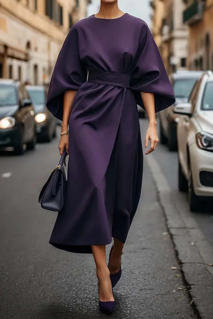 Celeste | Elegantes Midikleid mit Drapierung