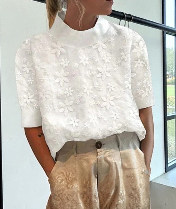 Anaïs | Elegante Bluse aus Blumen-Spitze