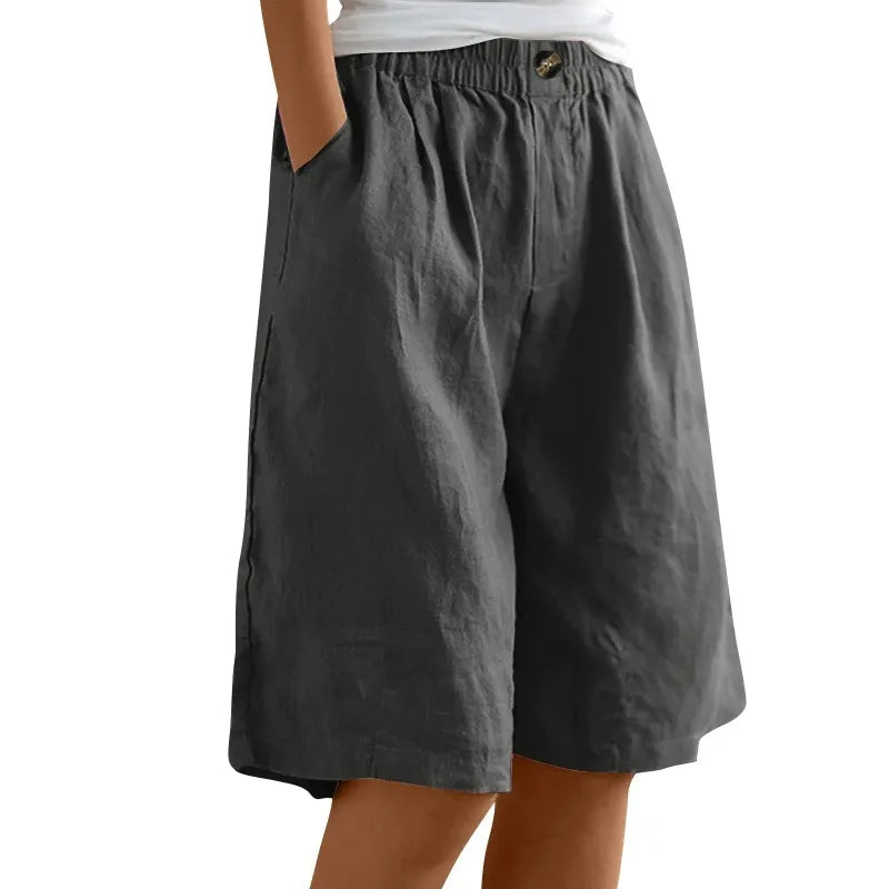 Sabine | Lässige Leinen-Shorts mit weitem Bein