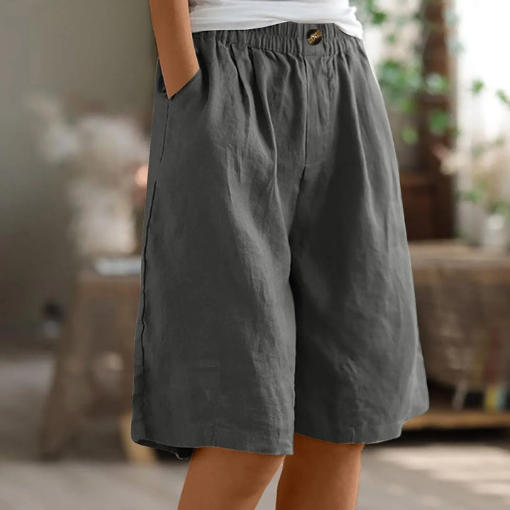 Sabine | Lässige Leinen-Shorts mit weitem Bein