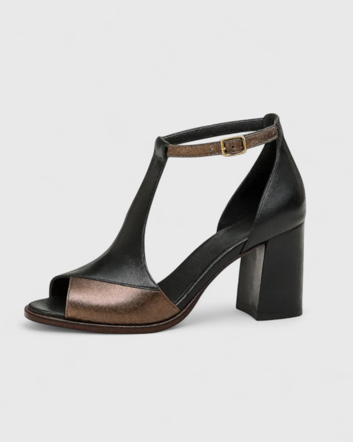 Nadia | Elegante Blockabsatzschuhe mit T-Riemen