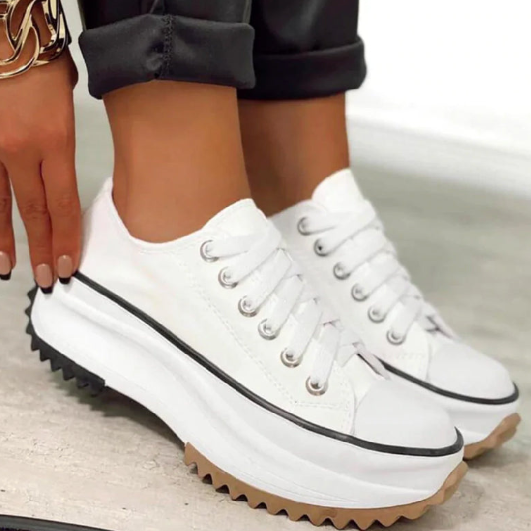 Elvira | Lässige Plateau-Sneaker aus Canvas