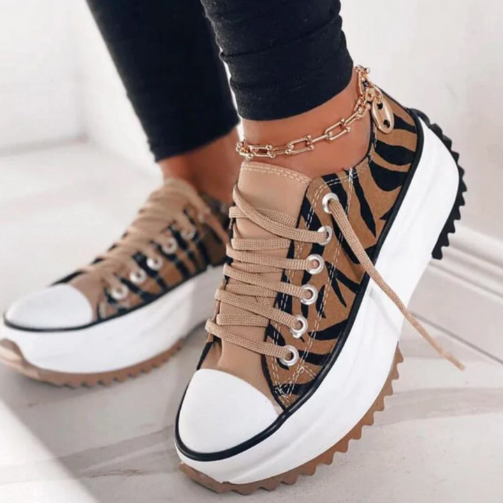 Elvira | Lässige Plateau-Sneaker aus Canvas