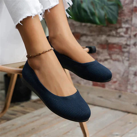 Greta | Damen Ballerina Slip-On Schuhe mit Mesh Design