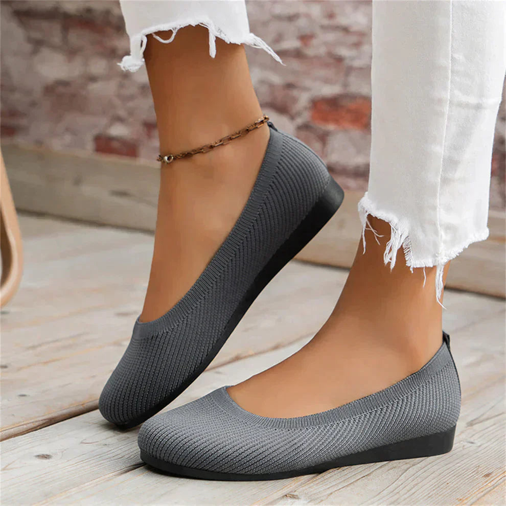 Greta | Damen Ballerina Slip-On Schuhe mit Mesh Design