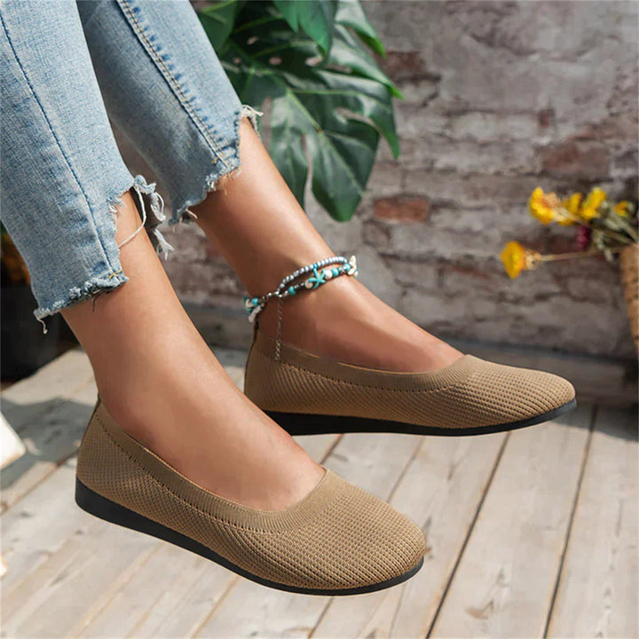 Greta | Damen Ballerina Slip-On Schuhe mit Mesh Design