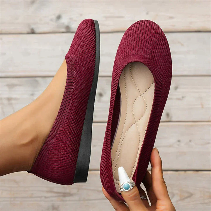Greta | Damen Ballerina Slip-On Schuhe mit Mesh Design