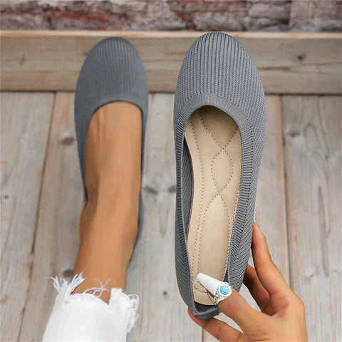 Greta | Damen Ballerina Slip-On Schuhe mit Mesh Design