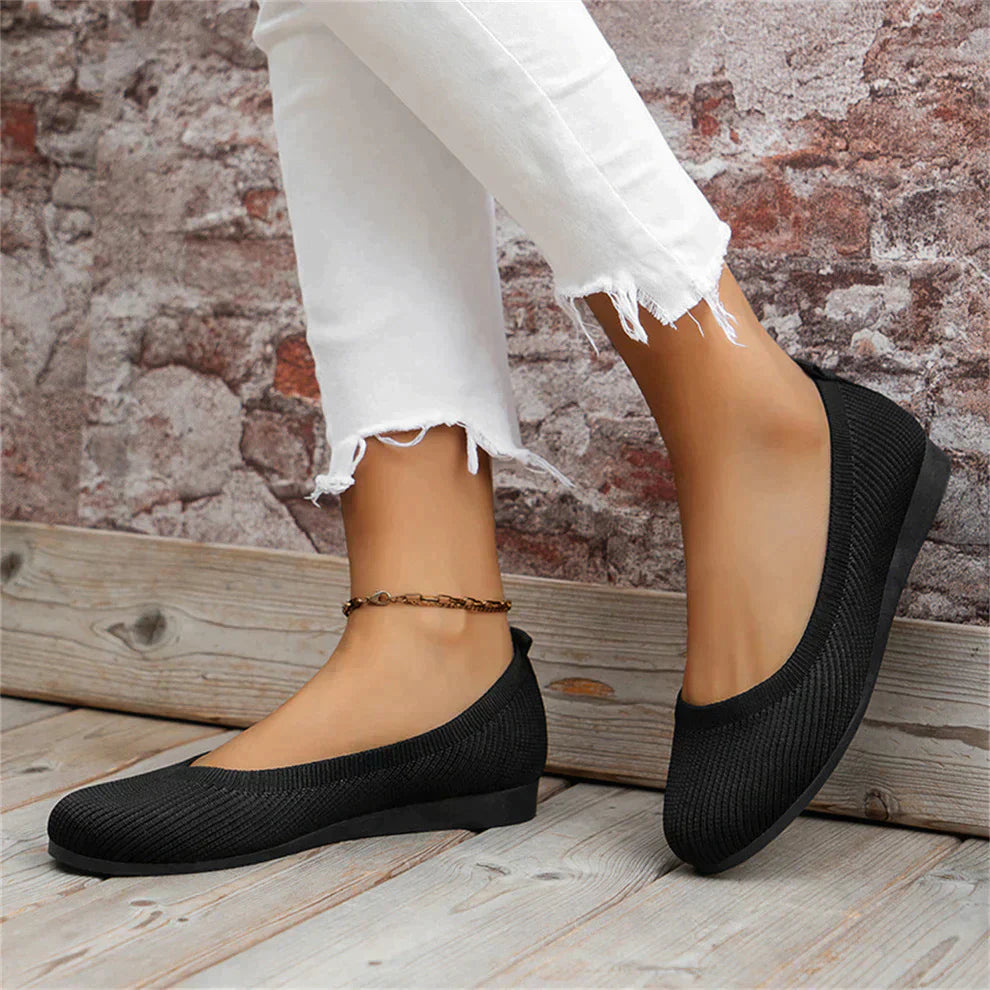 Greta | Damen Ballerina Slip-On Schuhe mit Mesh Design