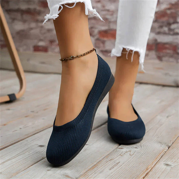 Greta | Damen Ballerina Slip-On Schuhe mit Mesh Design