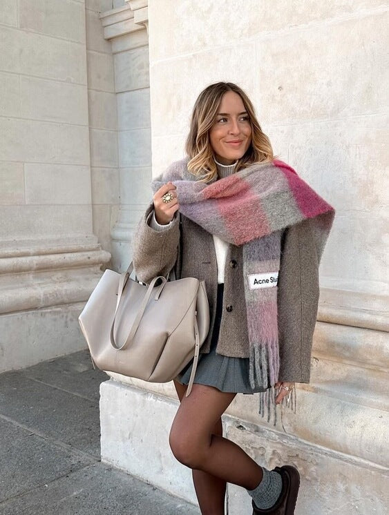 Amelie | Damen Schultertasche aus Kunstleder mit großem Format