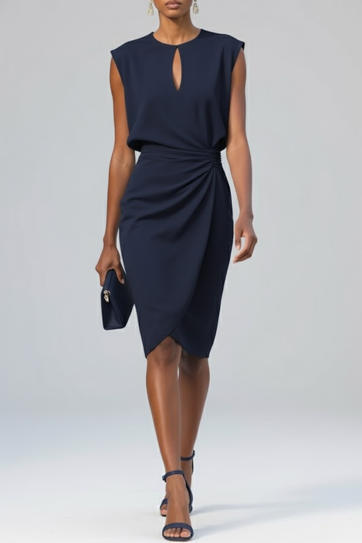 Elara | Elegantes Midi-Kleid mit Rüschen