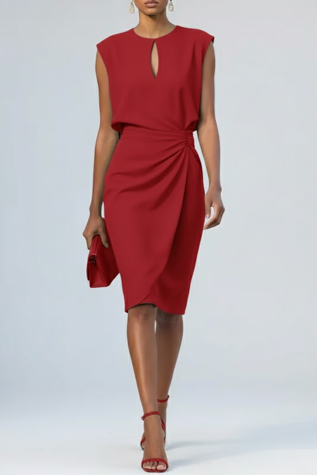 Elara | Elegantes Midi-Kleid mit Rüschen