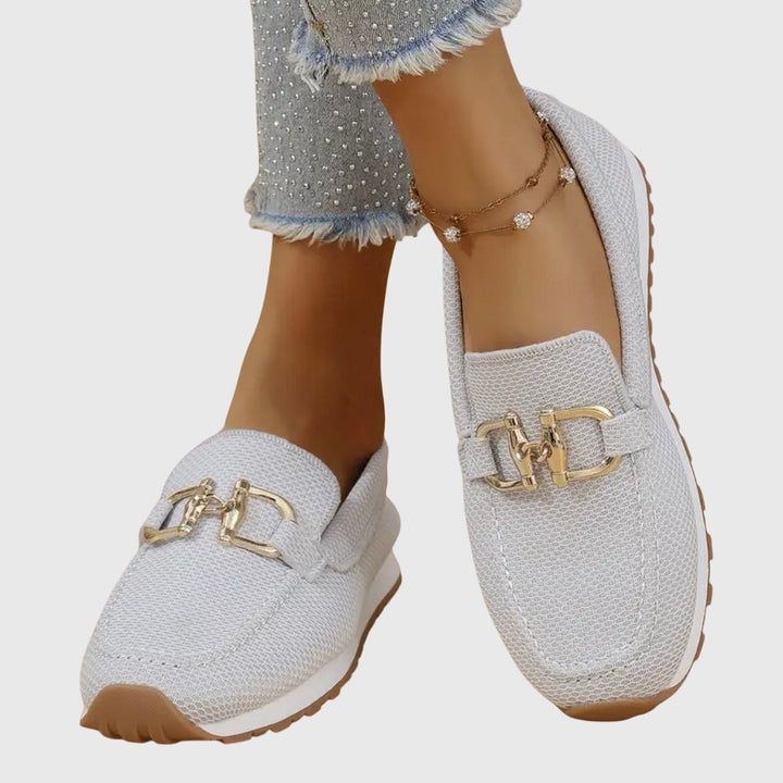 Lena | Damen Slip-On Loafer mit Metallschnalle