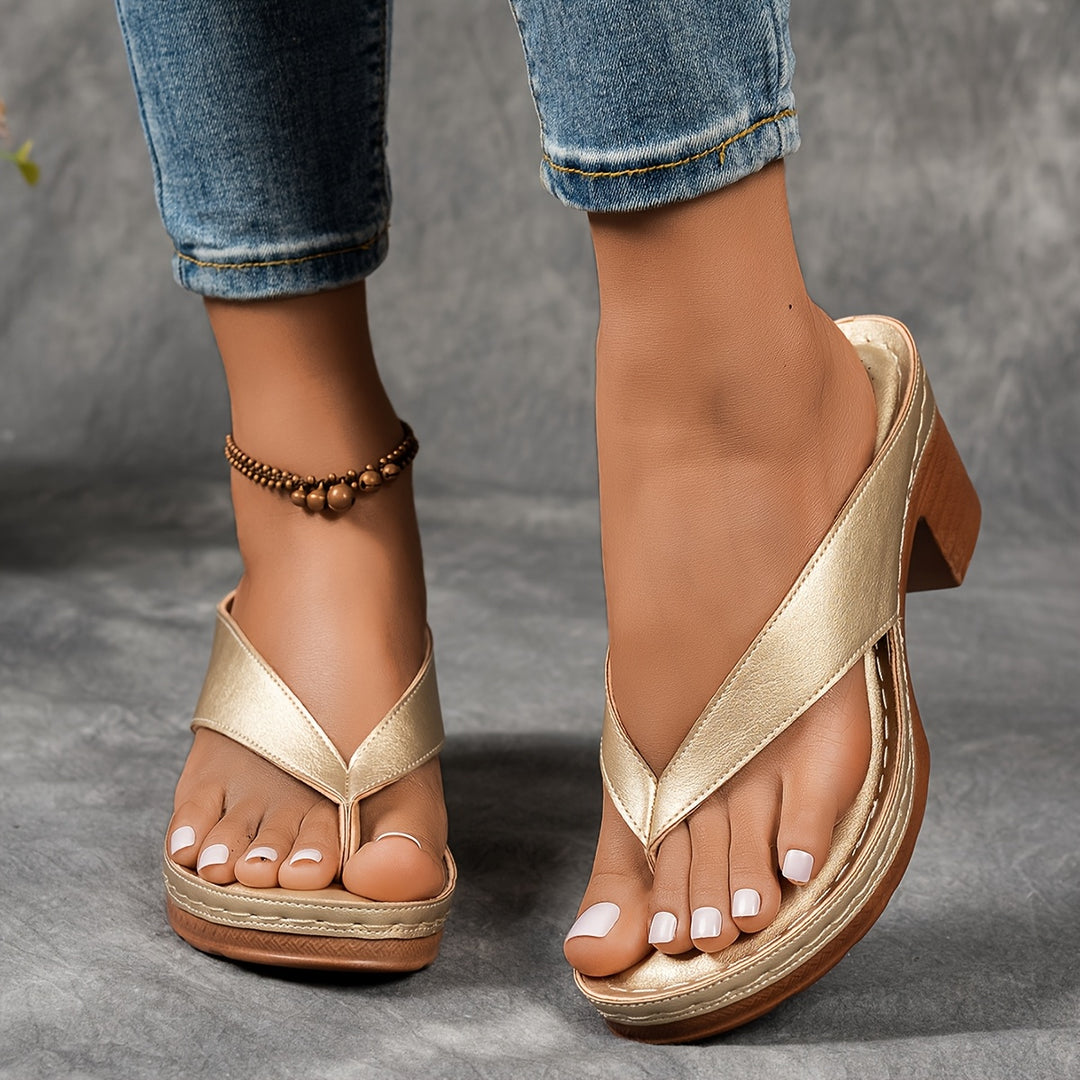 Clémence | Bequeme Sandalen mit Blockabsatz