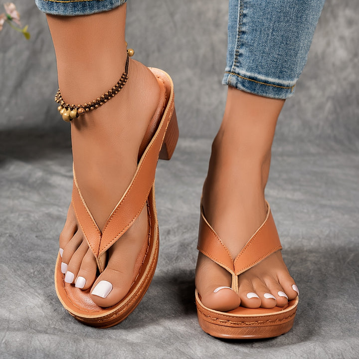 Clémence | Bequeme Sandalen mit Blockabsatz