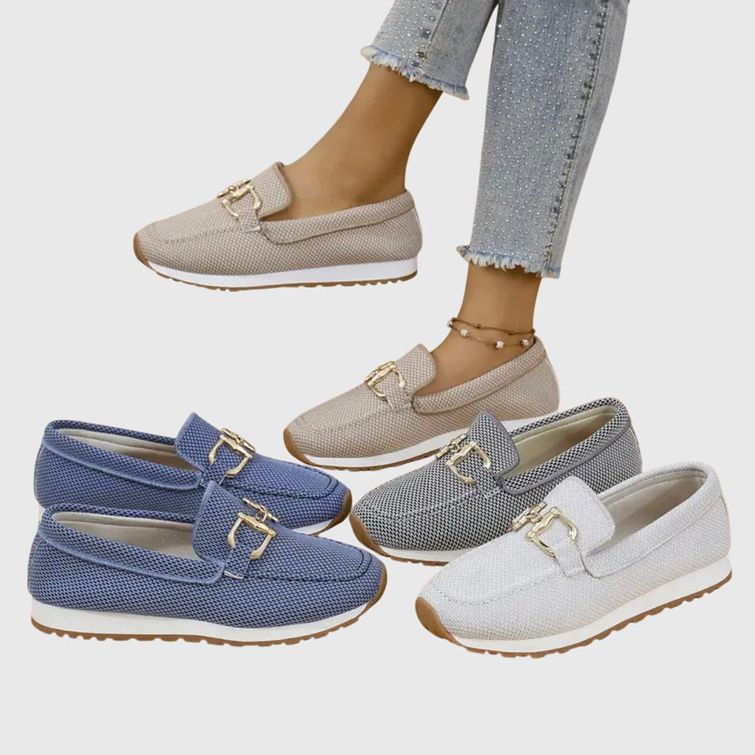 Lena | Damen Slip-On Loafer mit Metallschnalle