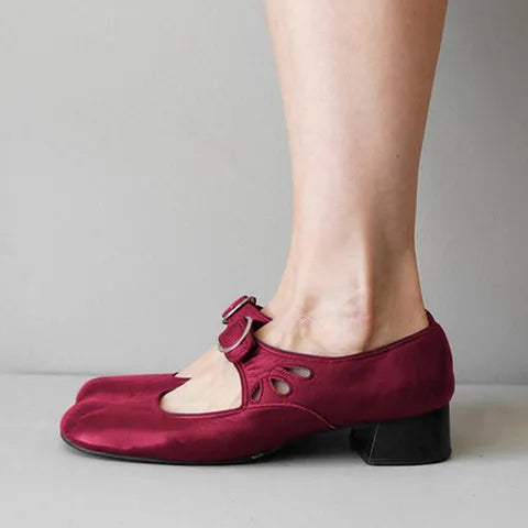 Clara | Mary-Jane-Ballerinas im Vintage-Stil mit Schnalle