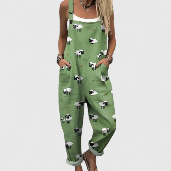 Harper | Lässige Latzhose mit Sommerprint