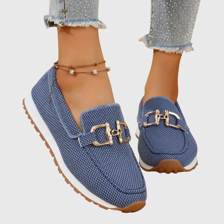 Lena | Damen Slip-On Loafer mit Metallschnalle