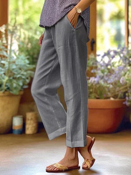 Helena | Lässige Leinenhose mit geradem Bein