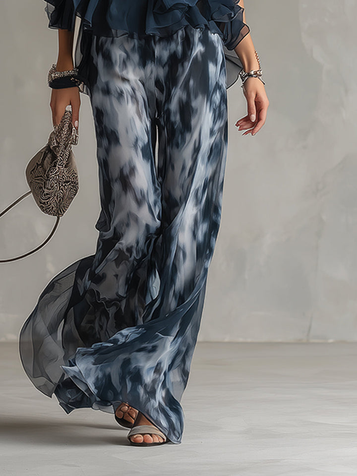 Seraphina | Set aus Chiffon-Haltertop und Hose