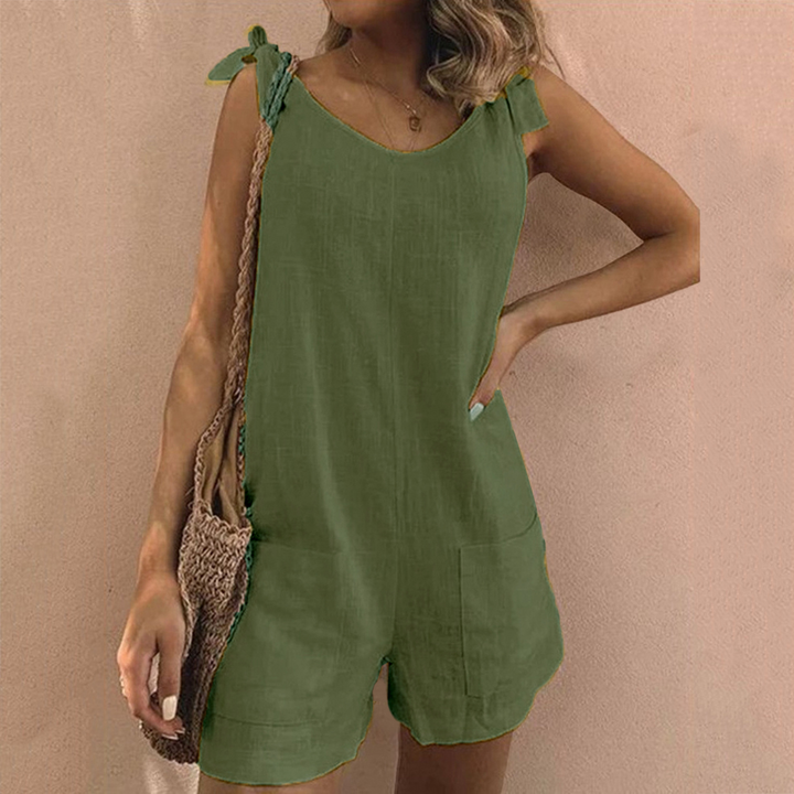 Sophie | Lässiger Jumpsuit aus Leinen mit Taschen