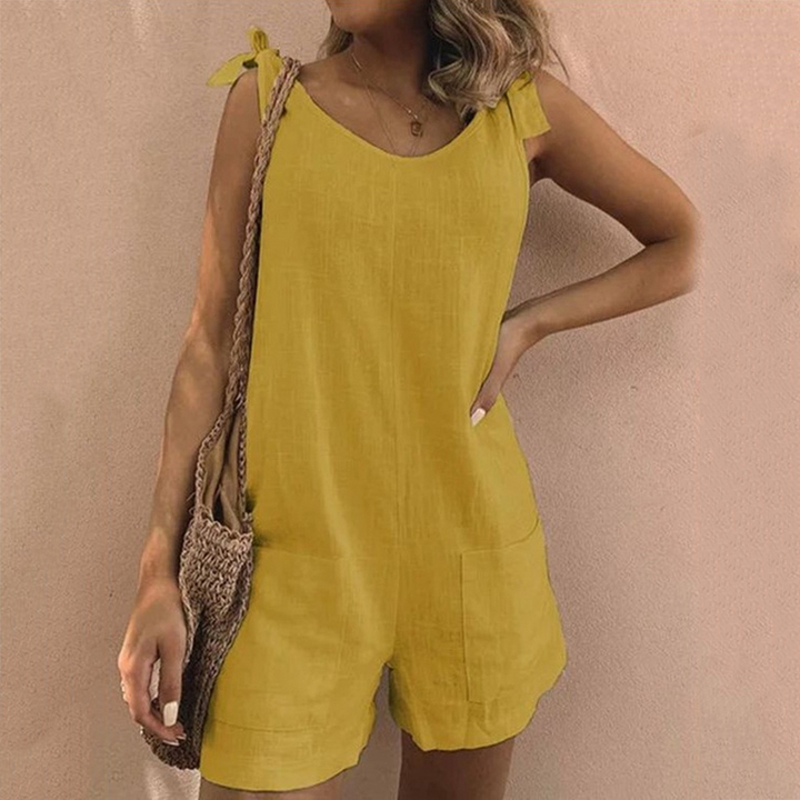 Sophie | Lässiger Jumpsuit aus Leinen mit Taschen
