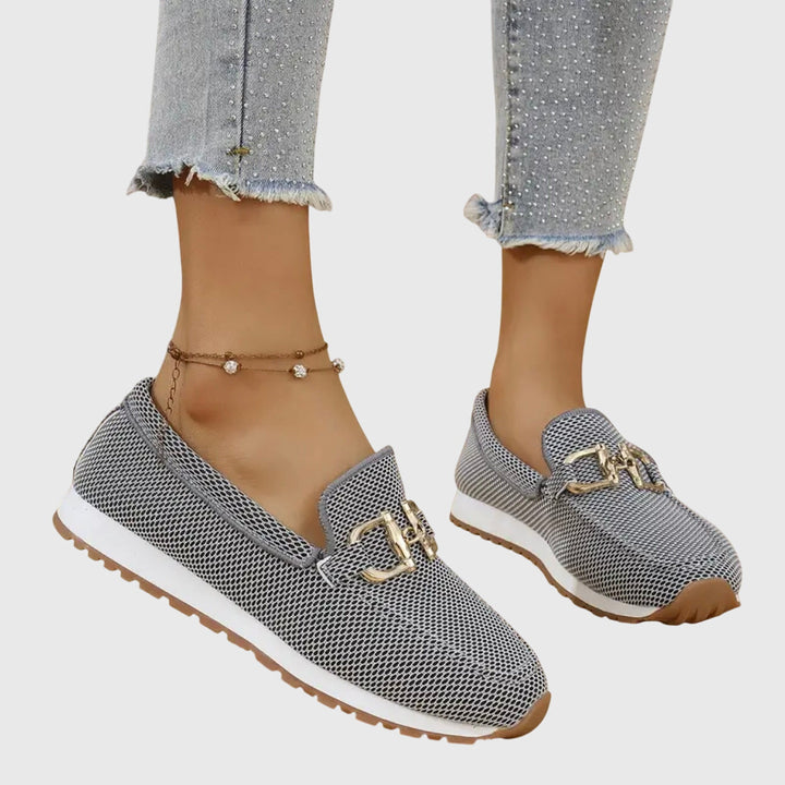 Lena | Damen Slip-On Loafer mit Metallschnalle