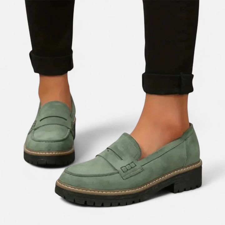 Matilde | Klassische Loafer mit Plateau-Sohle aus Wildleder