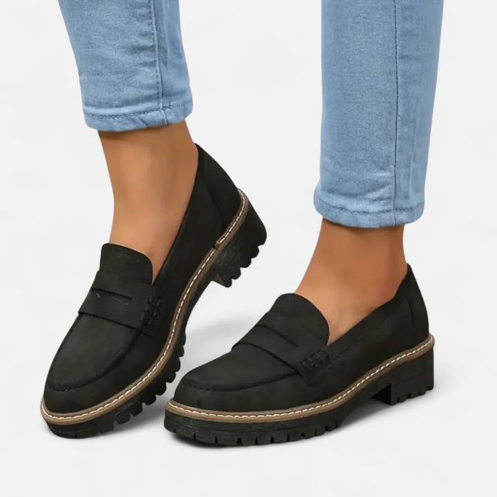 Matilde | Klassische Loafer mit Plateau-Sohle aus Wildleder