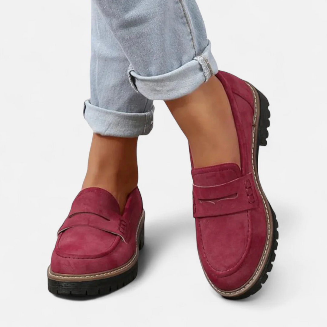 Matilde | Klassische Loafer mit Plateau-Sohle aus Wildleder