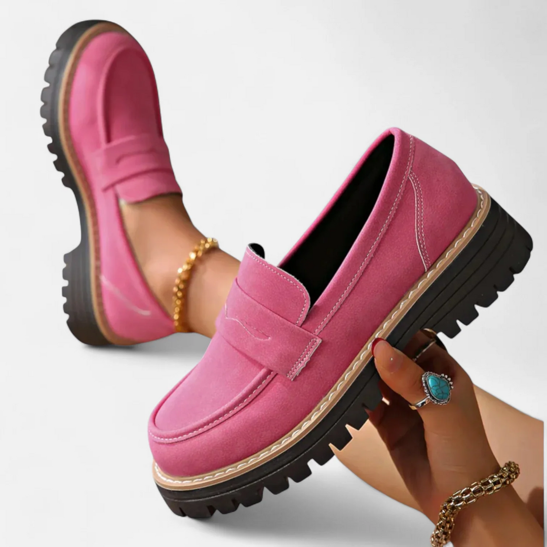 Matilde | Klassische Loafer mit Plateau-Sohle aus Wildleder