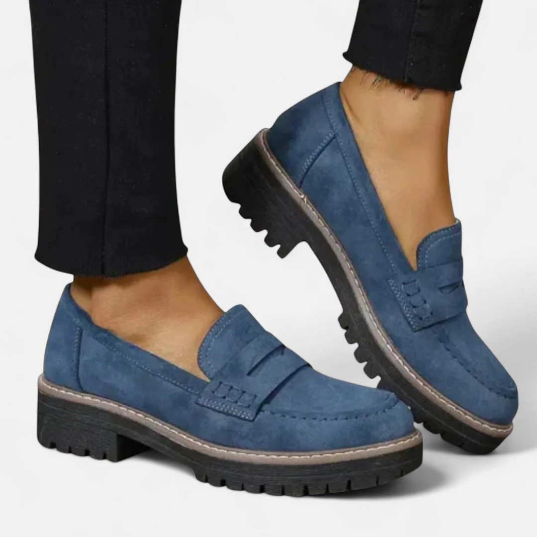 Matilde | Klassische Loafer mit Plateau-Sohle aus Wildleder