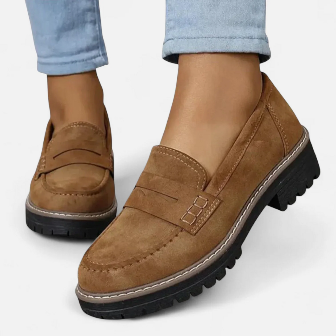 Matilde | Klassische Loafer mit Plateau-Sohle aus Wildleder