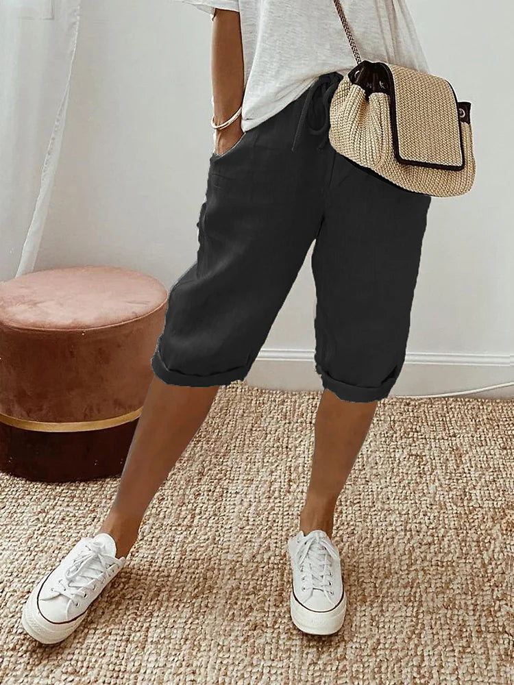 Clara | Lässige Leinen-Shorts mit Kordelzug