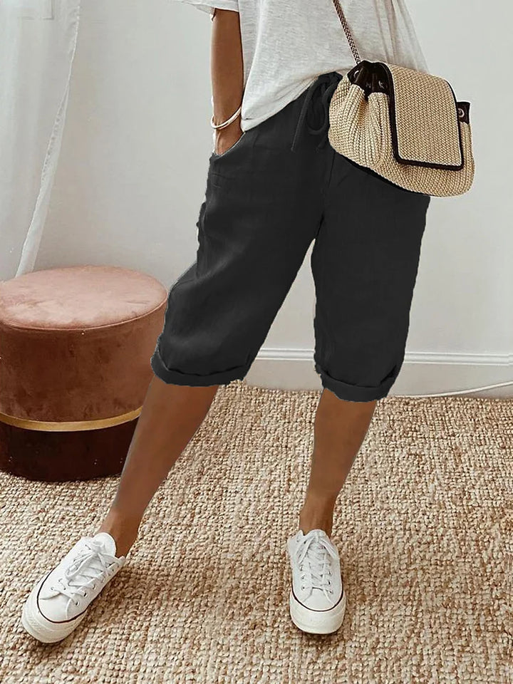 Clara | Lässige Leinen-Shorts mit Kordelzug