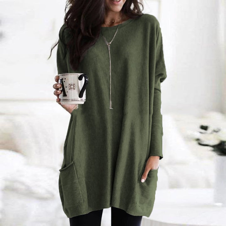 Sarah | Damen Oversize Strickkleid mit Taschen