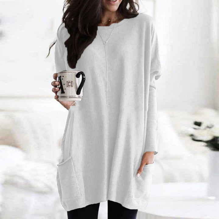Sarah | Damen Oversize Strickkleid mit Taschen