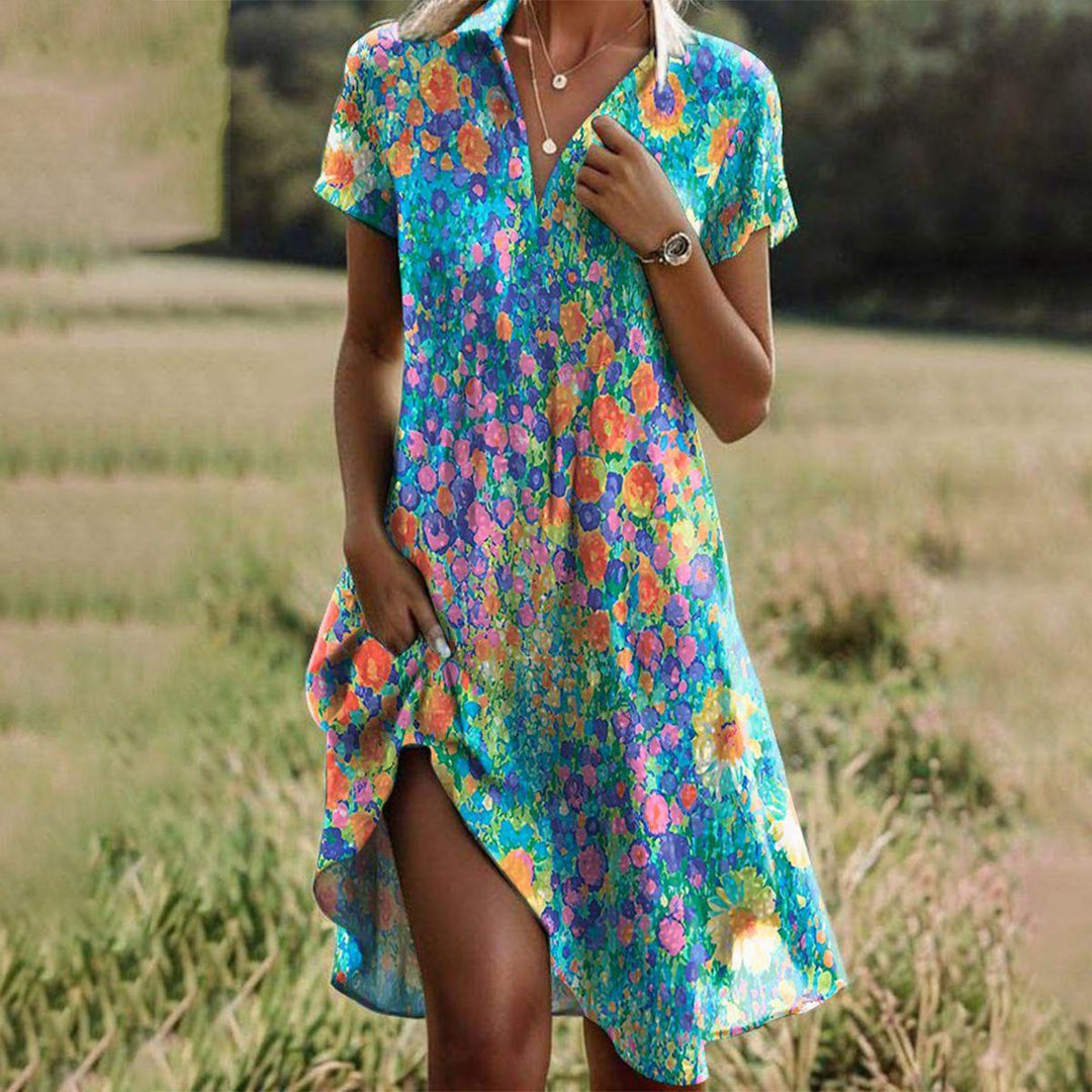 Elowen | Lässiges Midi-Kleid mit Polka-Dots