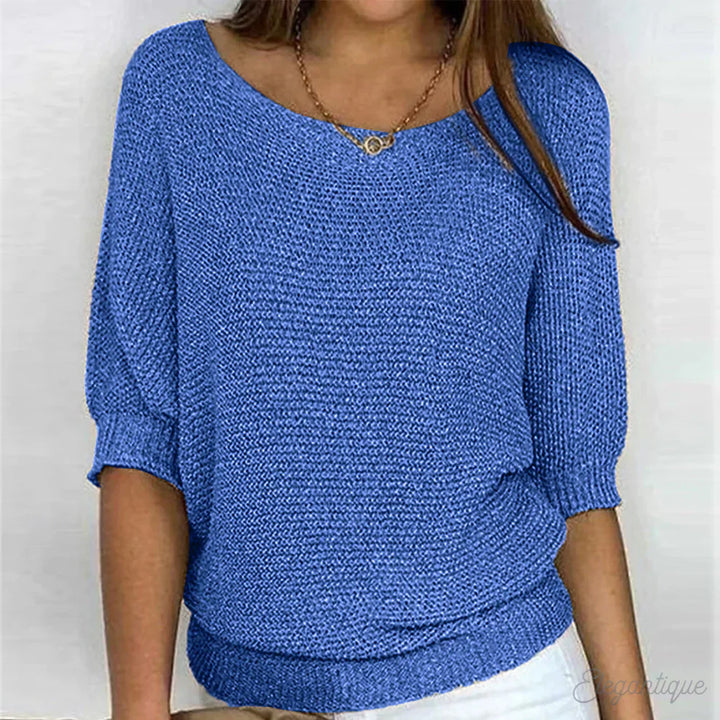 Lina | Strickpullover mit Rundhalsausschnitt