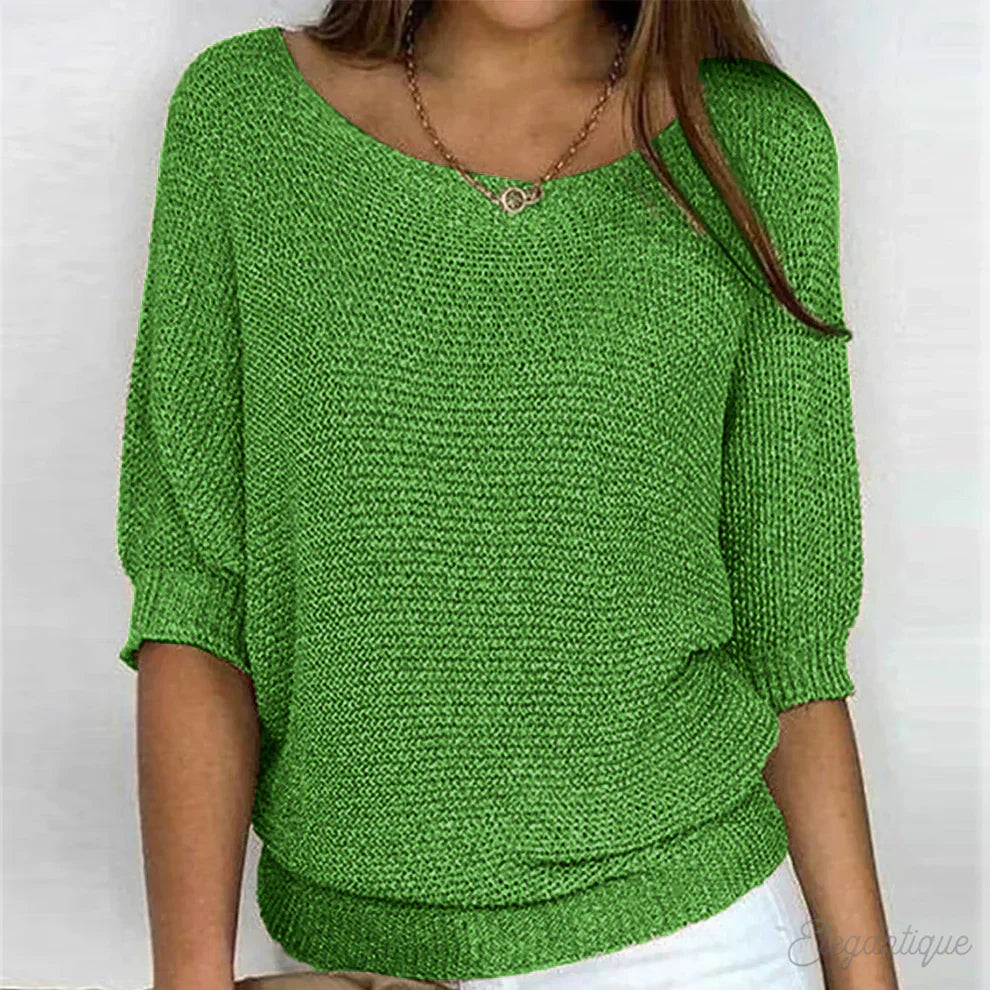 Lina | Strickpullover mit Rundhalsausschnitt