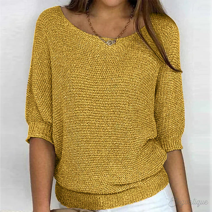 Lina | Strickpullover mit Rundhalsausschnitt