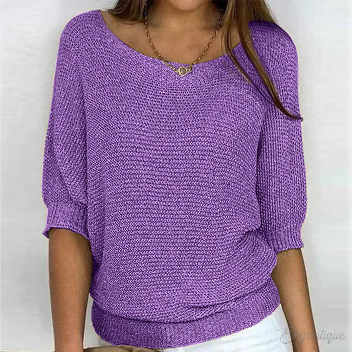 Lina | Strickpullover mit Rundhalsausschnitt